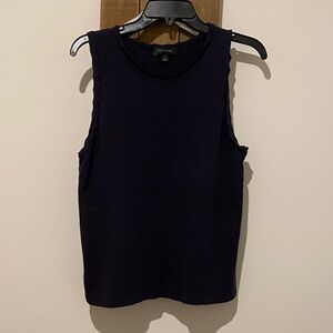 Ann Taylor Navy Sleeveless Tank Top